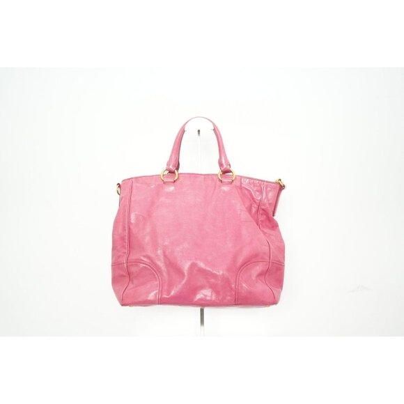 Prada 2 Way Bag Shoulder Pink Leather - Picture 5 of 11